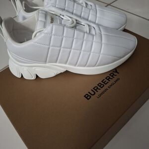 Burberry Womens White Sneakers.  Brand New.